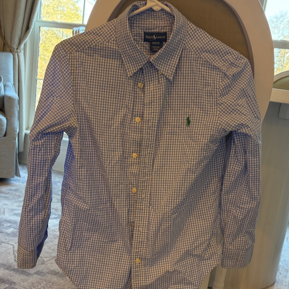 Ralph Lauren Light Blue Gingham Men's Shirt